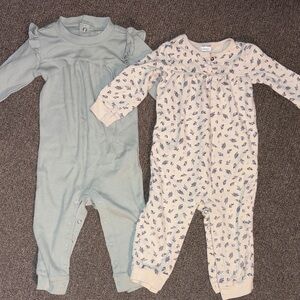 Carter's Green and Cream Bodysuits Set